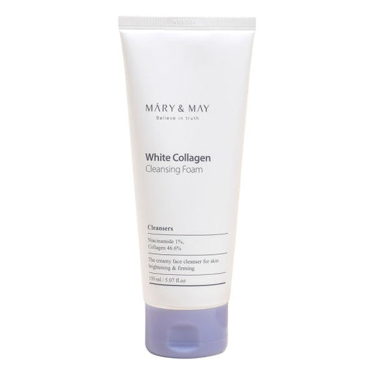 [MARY & MAY] White Collagen Cleansing Foam 150ml - LUUELA
