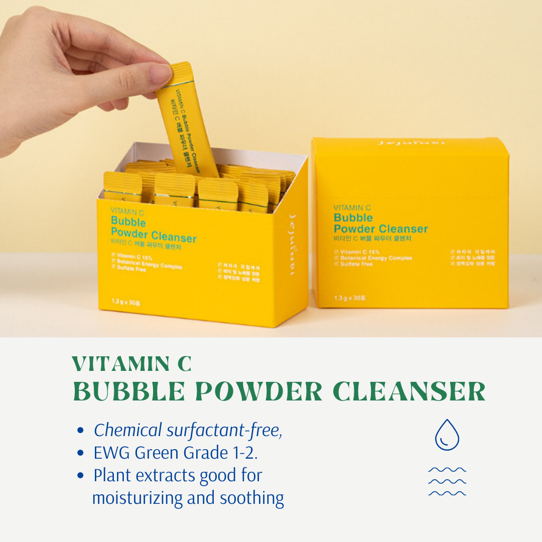 [JEJU INDI] Vitamin C Bubble Powder Cleanser 30ea - LUUELA