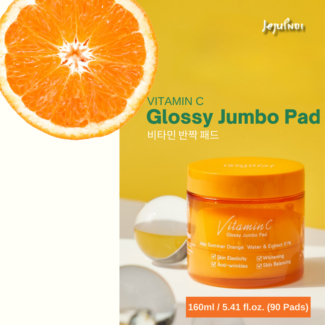 [JEJU INDI] Vitamin C Glossy Jumbo Pad 160ml - LUUELA