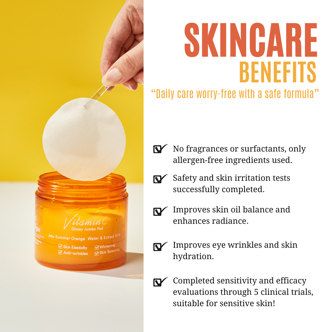 [JEJU INDI] Vitamin C Glossy Jumbo Pad 160ml - LUUELA