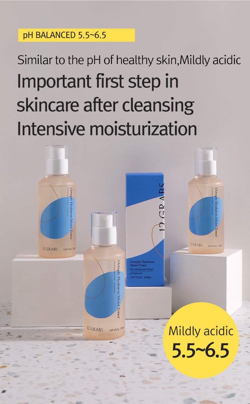 12GRABS Octuple Hyaluron Moist Toner 150ml - LUUELA