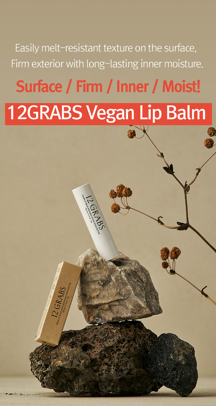 12GRABS Vegan Lip Balm 4g - LUUELA