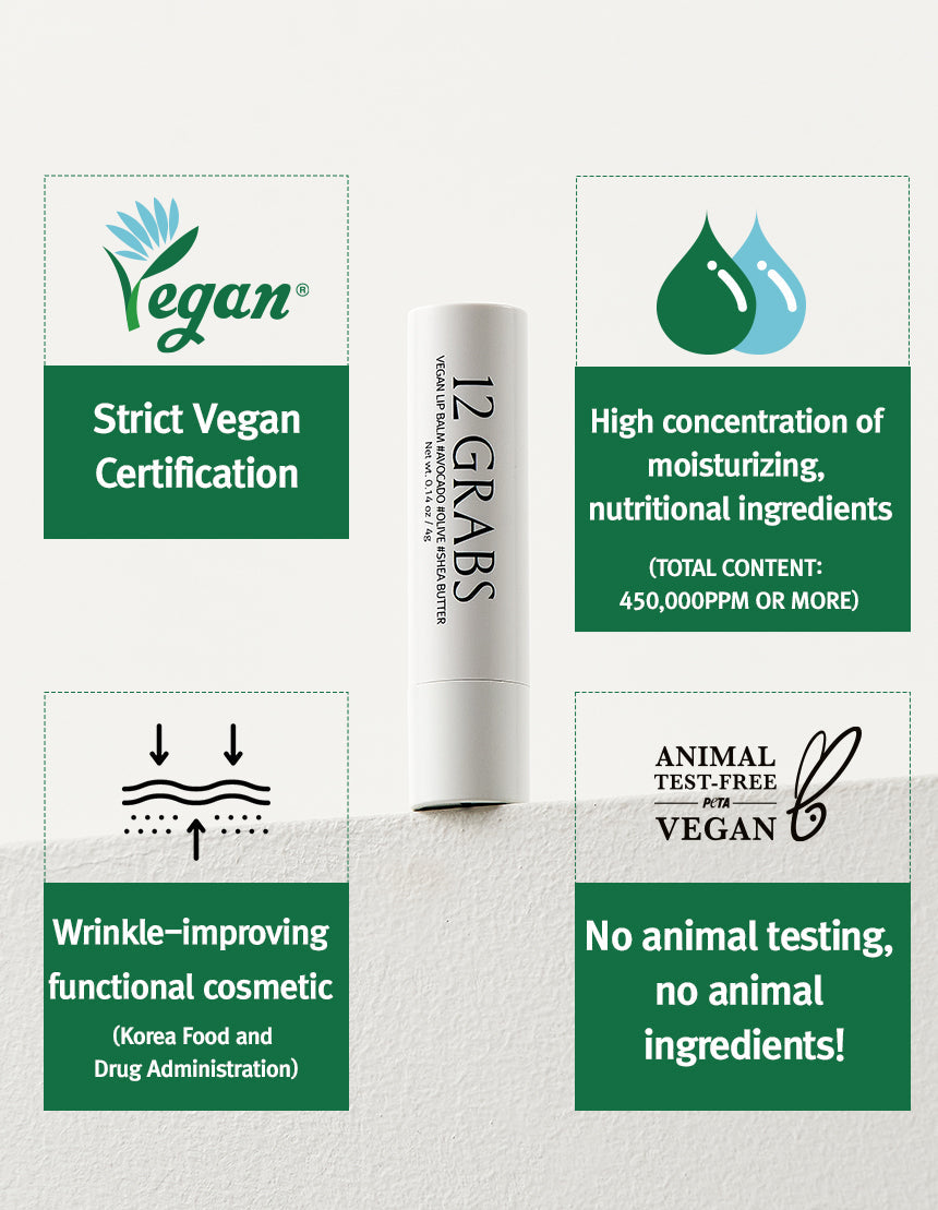 12GRABS Vegan Lip Balm 4g - LUUELA