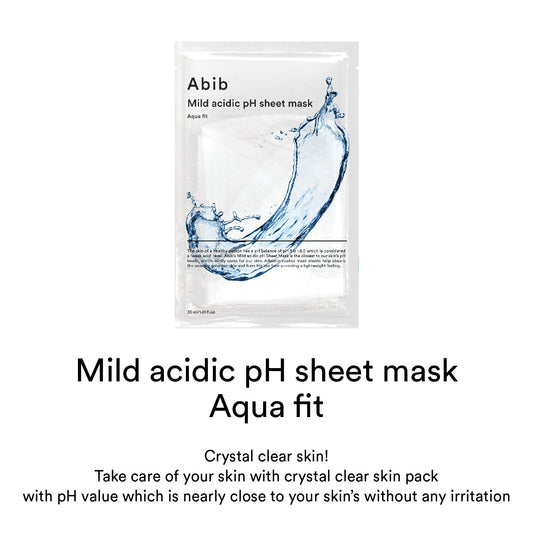 ABIB Mild acidic pH sheet mask Aqua fit 30ml - LUUELA