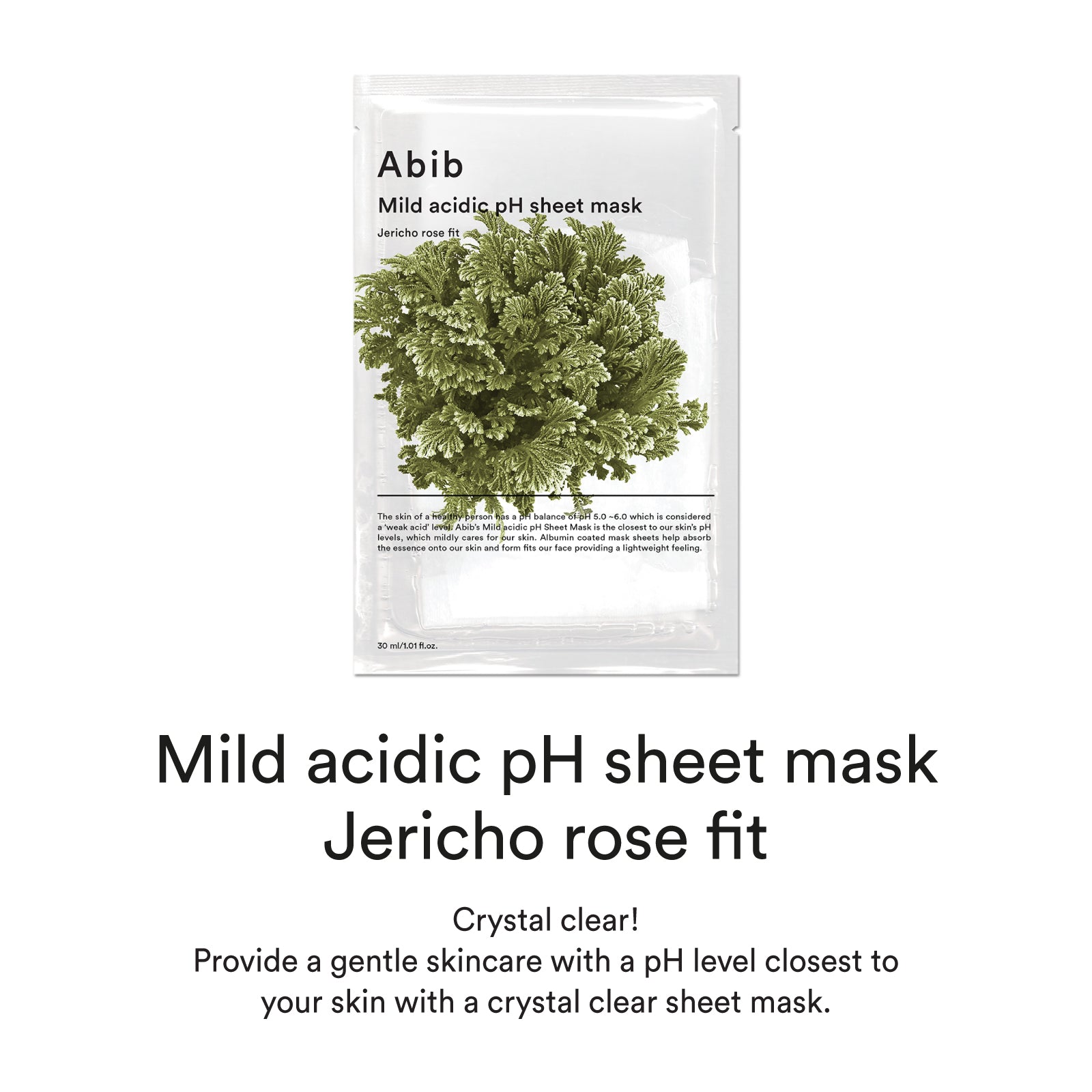 ABIB Mild acidic pH sheet mask Jericho rose fit 30ml - LUUELA