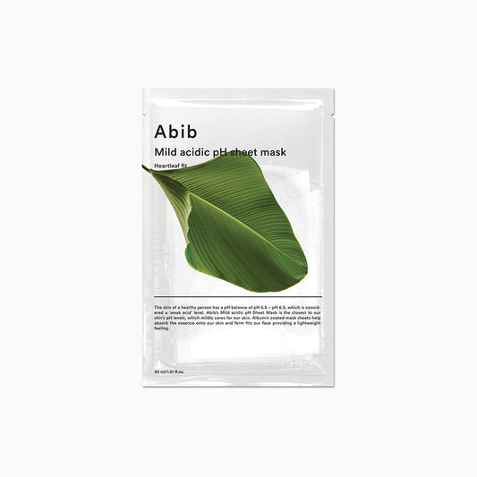 ABIB Mild acidic pH sheet mask Heartleaf fit 30ml - LUUELA