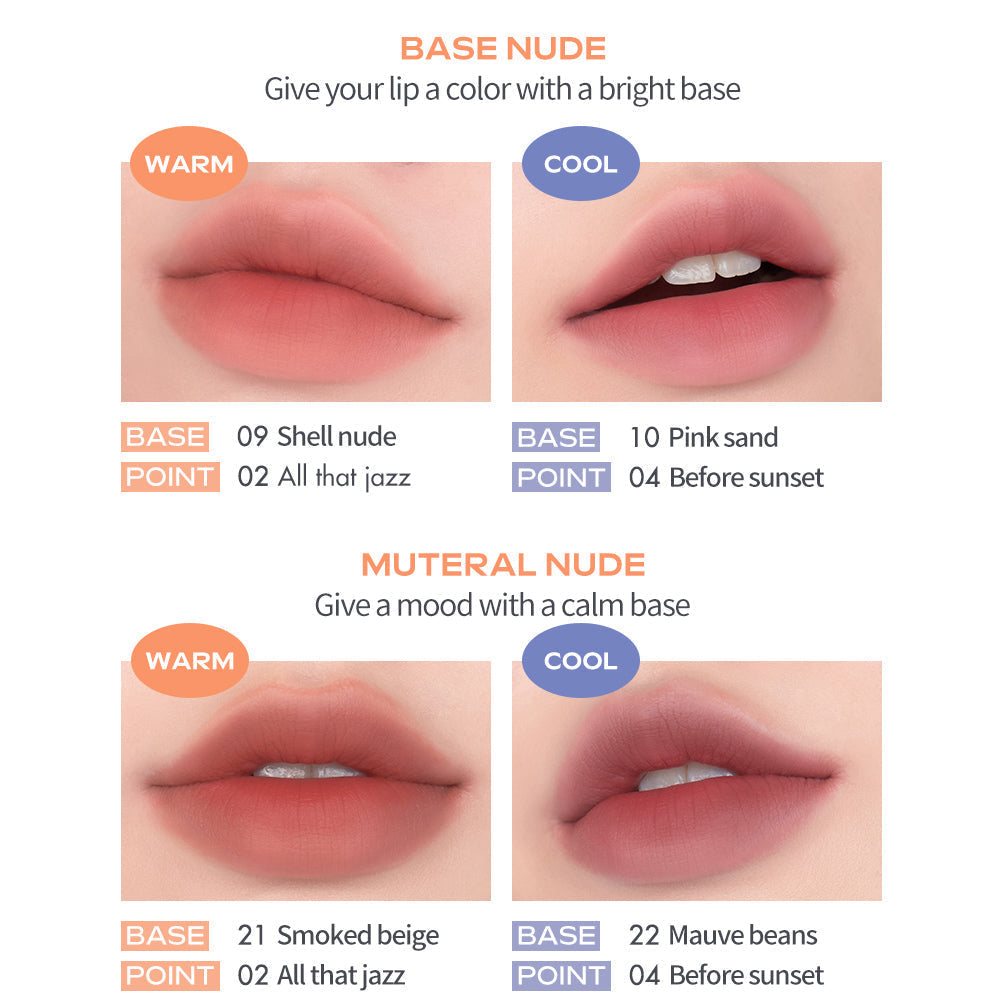 rom&nd ZERO MATTE LIPSTICK New Muteral Nude - LUUELA