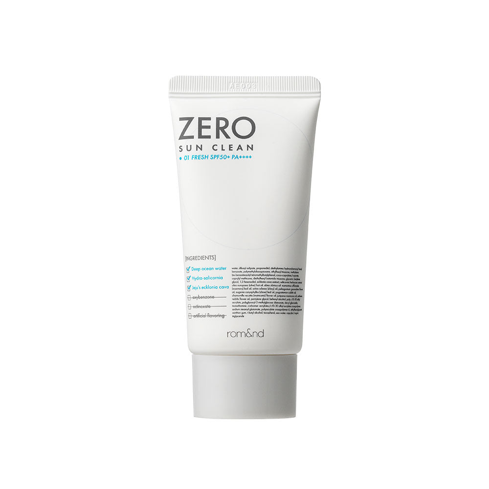 rom&nd ZERO SUN CLEAN 50ml, SPF 50+, PA++++ - LUUELA