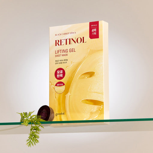 goodal Black Carrot Vita-A Retinol Lifting Gel Sheet Mask 4P - LUUELA