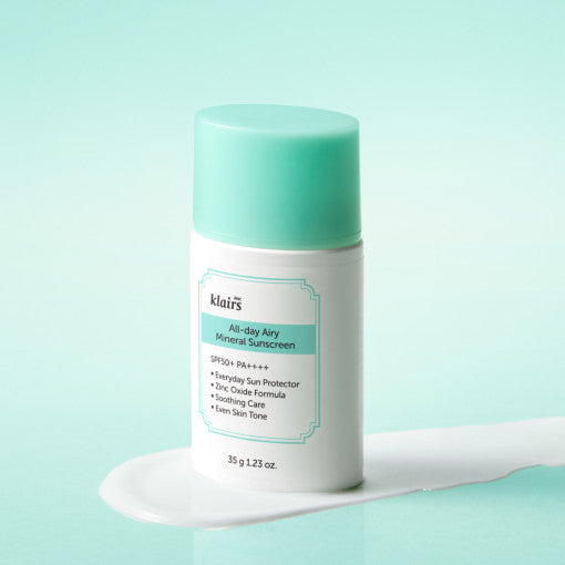KLAIRS All-day Airy Mineral Sunscreen SPF50+ PA++++ 35g - LUUELA