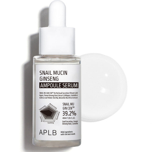 APLB Snail Mucin Ginseng Ampoule Serum 40ml - LUUELA