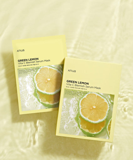ANUE Green Lemon Vita C Blemish Serum Mask 25ml X 10ea - LUUELA