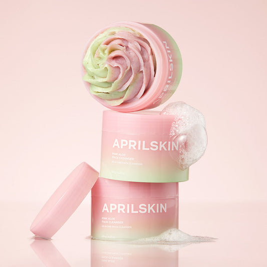 APRILSKIN-Pink Aloe Face Mask-to-Foam Soothing Cleanser-120g - LUUELA
