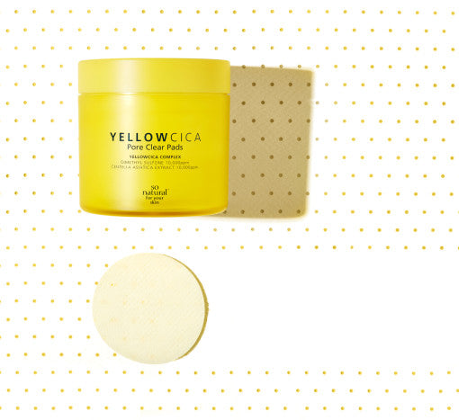 [so natural] Yellow Cica Pore Clear Pad 70ea 140ml - LUUELA