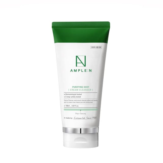 AMPLE:N Purifying Shot Cream Cleanser 150ml - LUUELA
