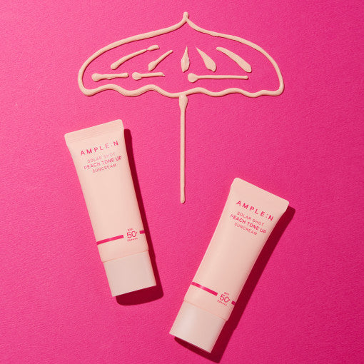 AMPLE:N Solar Shot Peach Tone Up Suncream 40ml - LUUELA