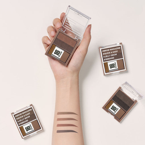 16BRAND 16 Brow Magazine Eyebrow (3colors) - LUUELA