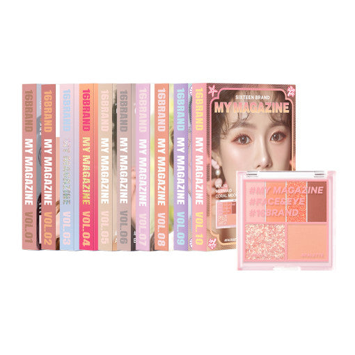 16BRAND My Magazine Shadow Palette 7.5g (10colors) - LUUELA