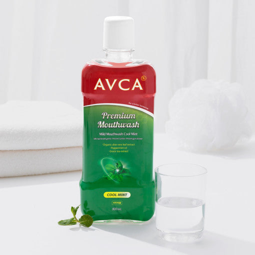 AVCA Mild Mouthwash Cool Mint 800ml - LUUELA