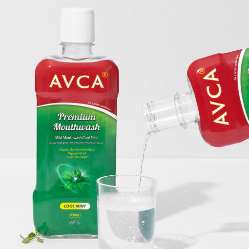 AVCA Mild Mouthwash Cool Mint 800ml - LUUELA