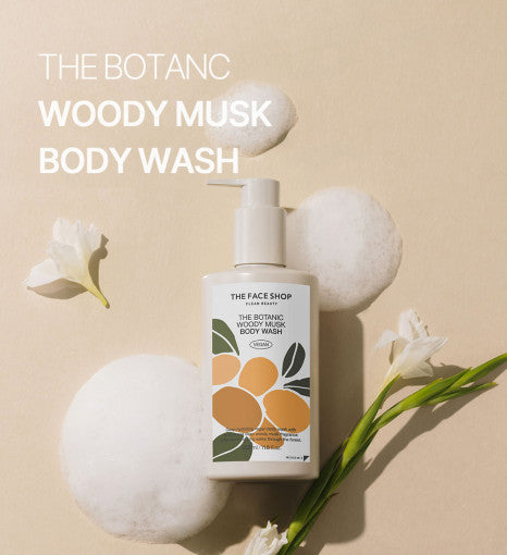 THE FACE SHOP THE BOTANIC WOODY MUSK BODY WASH 350ml - LUUELA