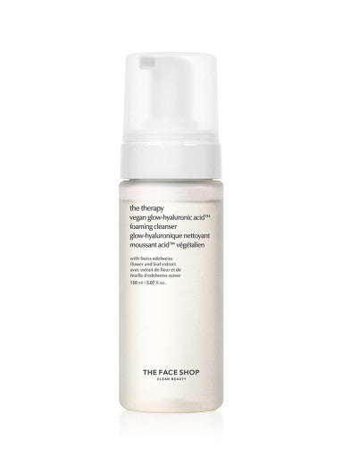 The Face Shop The Therapy Vegan Glow Hyaluronic Acid Foaming Cleanser 150ml - LUUELA