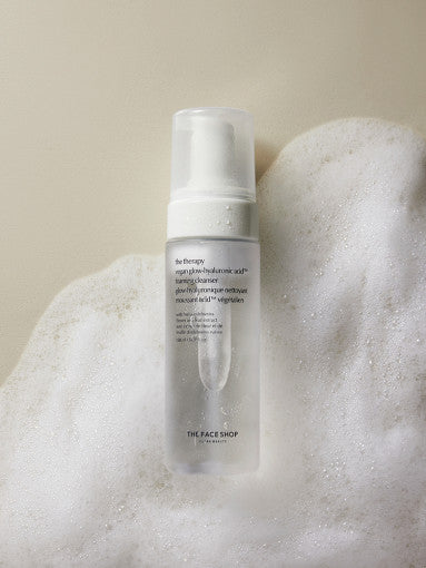 The Face Shop The Therapy Vegan Glow Hyaluronic Acid Foaming Cleanser 150ml - LUUELA