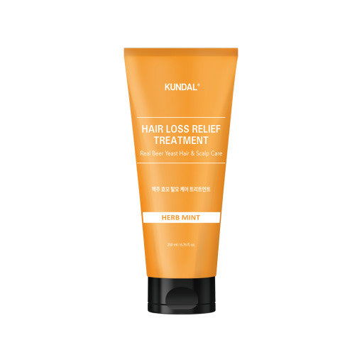 KUNDAL HAIR LOSS RELIEF TREATMENT Real Beer Yeast Hair & Scalp Care 200ml #HERD MINT - LUUELA