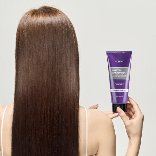 KUNDAL HONEY & MACADAΜΙΑ Hydro-Intensive Protein Premium Hair Treatment 200ml #YLANG YLANG - LUUELA