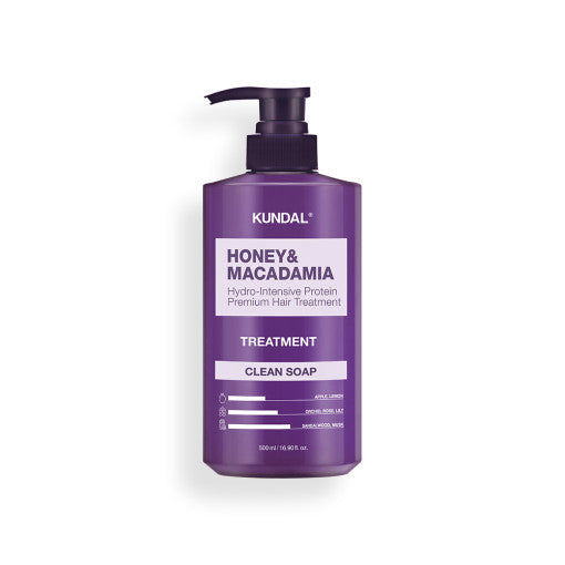 KUNDAL HONEY & MACADAΜΙΑ Hydro-Intensive Protein Premium Hair Treatment 500ml #CLEAN SOAP - LUUELA