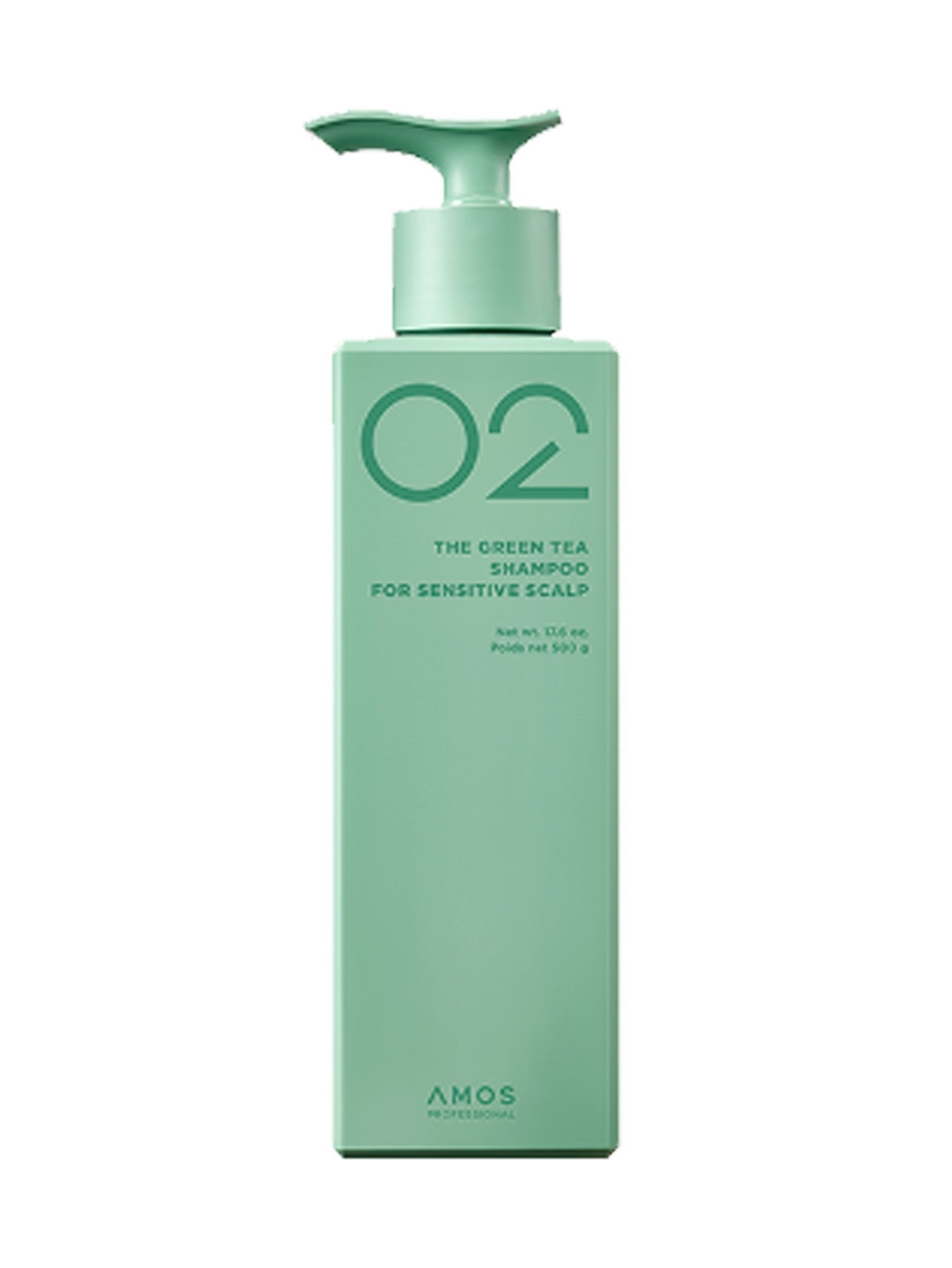 amos PROFESSIONAL THE GREEN TEA SHAMPOO FOR SENSITIVE SCALP 500ml - LUUELA