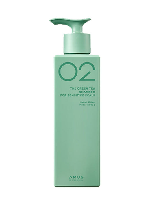 amos PROFESSIONAL THE GREEN TEA SHAMPOO FOR SENSITIVE SCALP 500ml - LUUELA
