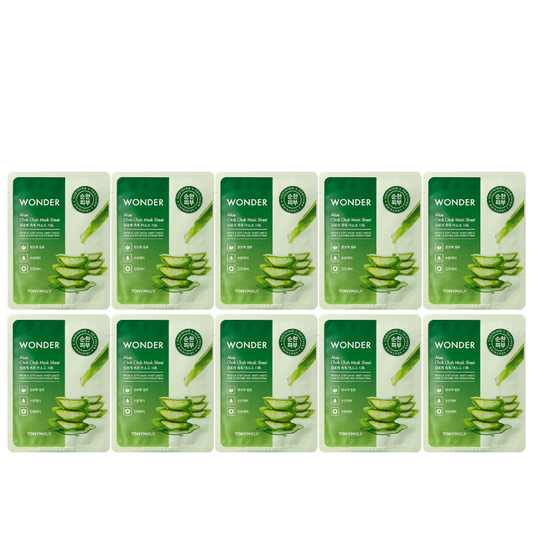 TONYMOLY Wonder Aloe Chok Chok Mask Sheet 22g X 10ea - LUUELA