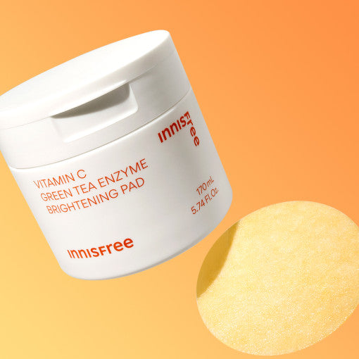 innisfree Vitamin C Green Tea Enzyme Brightening Pad 170ml (60 Pads) - LUUELA