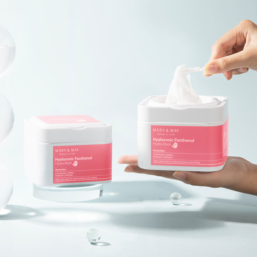[MARY & MAY] Hyaluronic Panthenol Hydra Mask 400g (30ea) - LUUELA