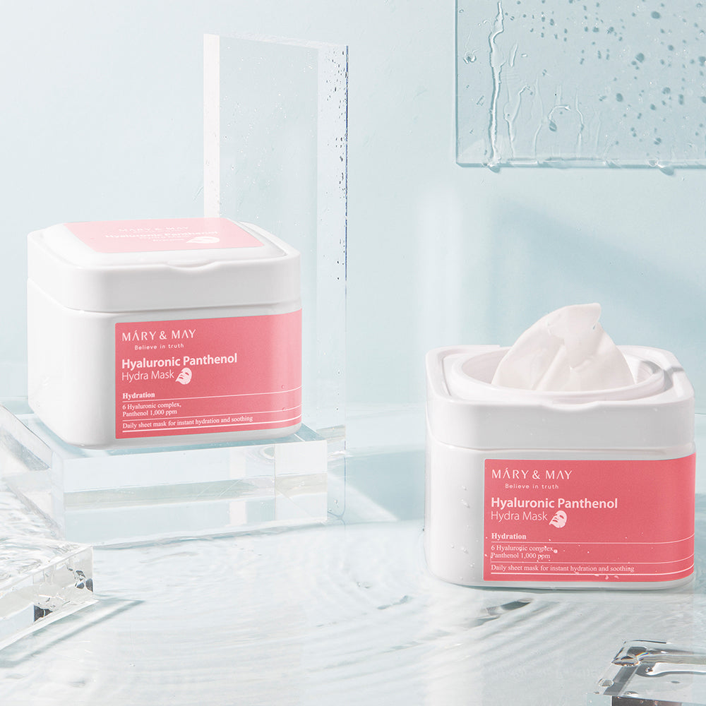 [MARY & MAY] Hyaluronic Panthenol Hydra Mask 400g (30ea) - LUUELA