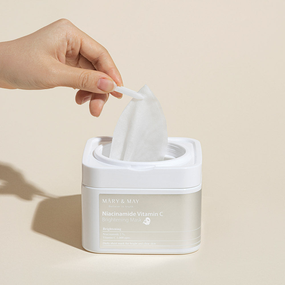 [MARY & MAY] Niacinamide Vitamin C Brightening Mask 400g (30ea) - LUUELA