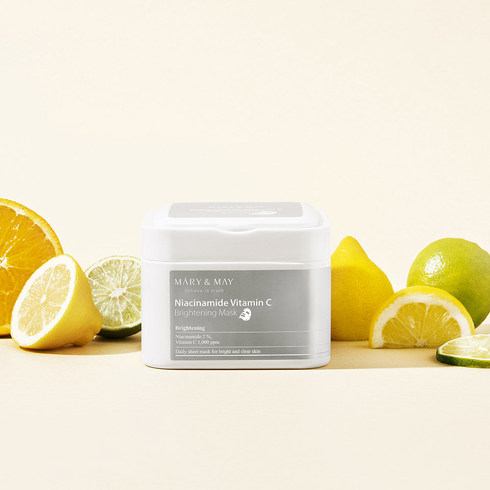 [MARY & MAY] Niacinamide Vitamin C Brightening Mask 400g (30ea) - LUUELA