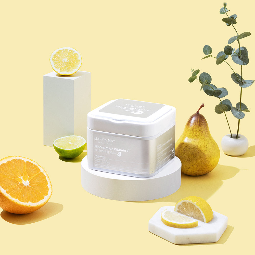 [MARY & MAY] Niacinamide Vitamin C Brightening Mask 400g (30ea) - LUUELA