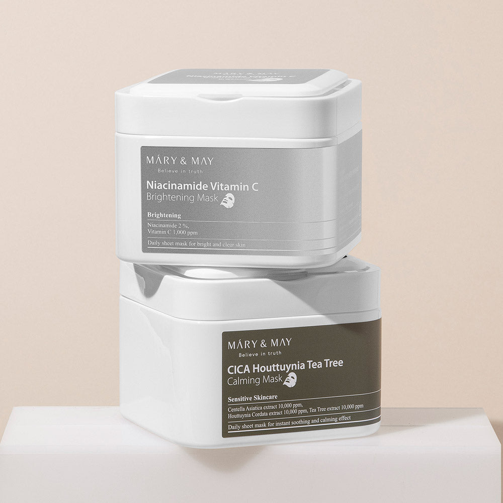 [MARY & MAY] Niacinamide Vitamin C Brightening Mask 400g (30ea) - LUUELA