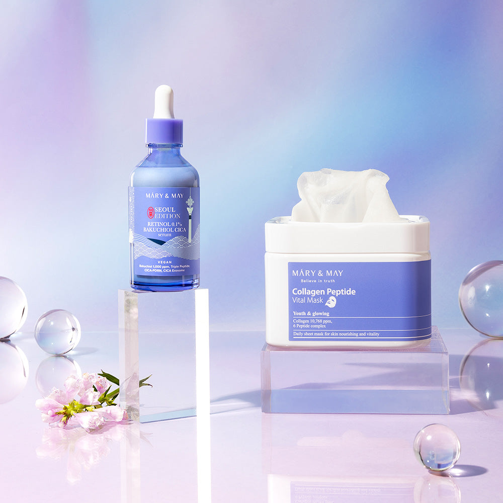 [MARY & MAY] Retinol 0.1% Bakuchiol Cica Serum 80ml - LUUELA