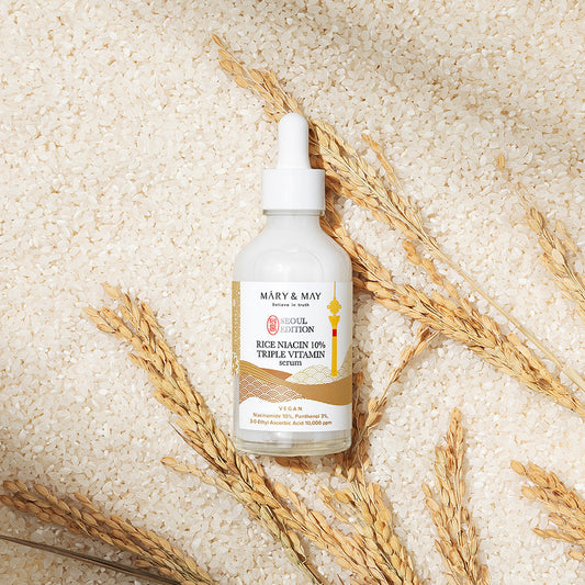 [MARY & MAY] Rice Niacin 10% Triple Vitamin Serum 80ml - LUUELA