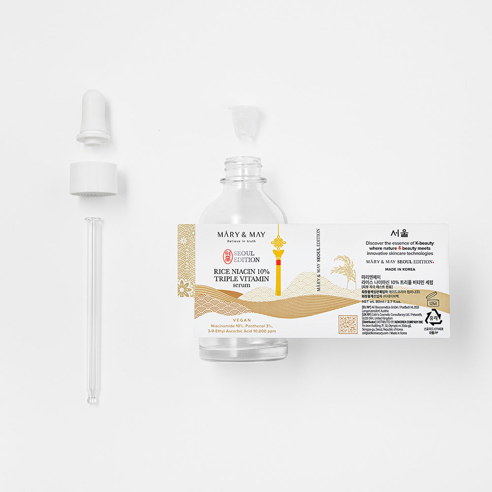 [MARY & MAY] Rice Niacin 10% Triple Vitamin Serum 80ml - LUUELA