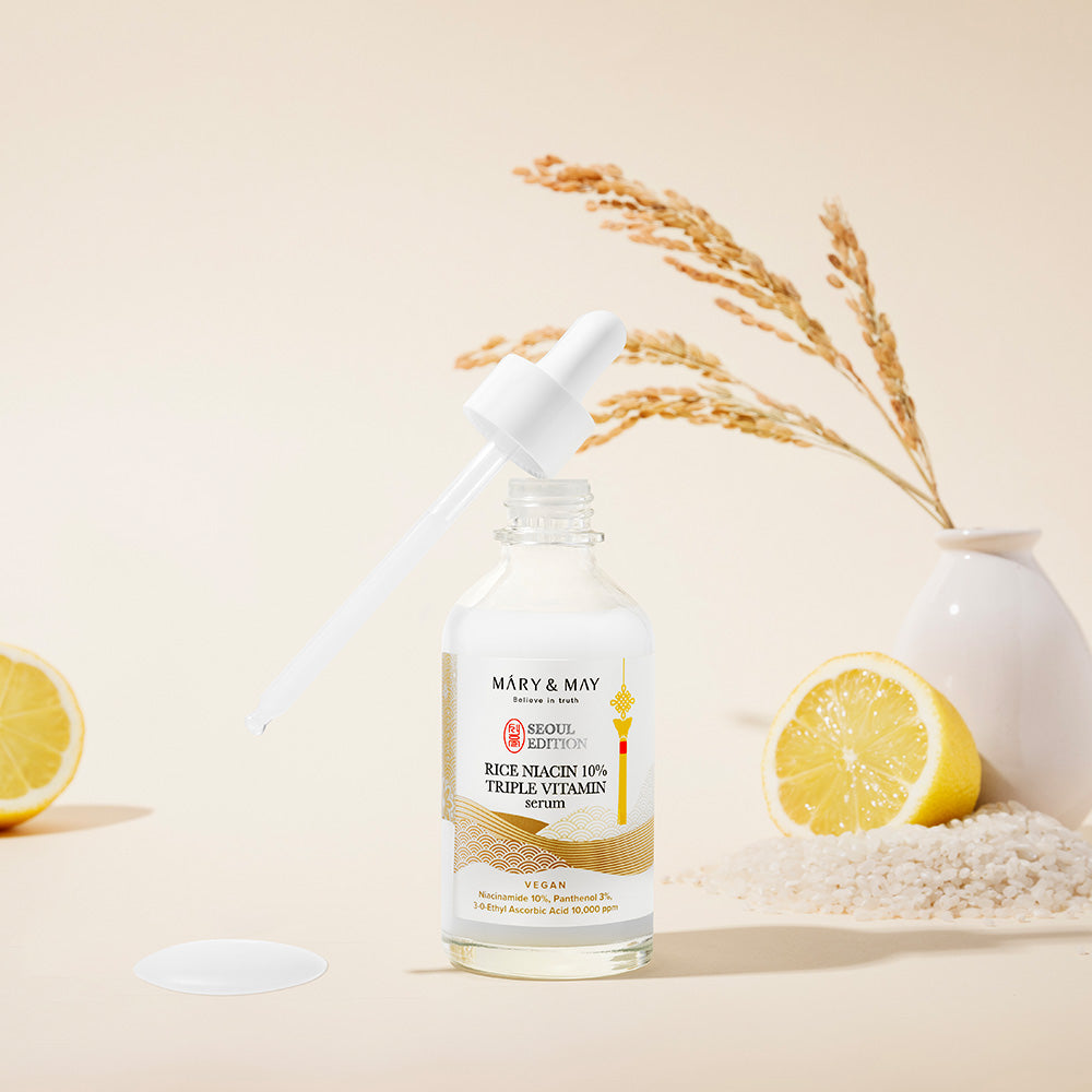 [MARY & MAY] Rice Niacin 10% Triple Vitamin Serum 80ml - LUUELA