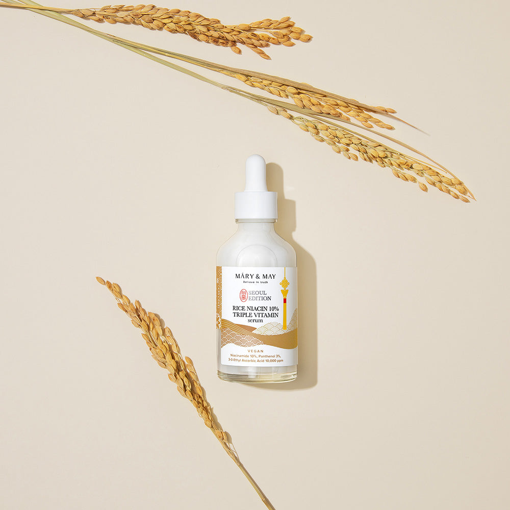 [MARY & MAY] Rice Niacin 10% Triple Vitamin Serum 80ml - LUUELA