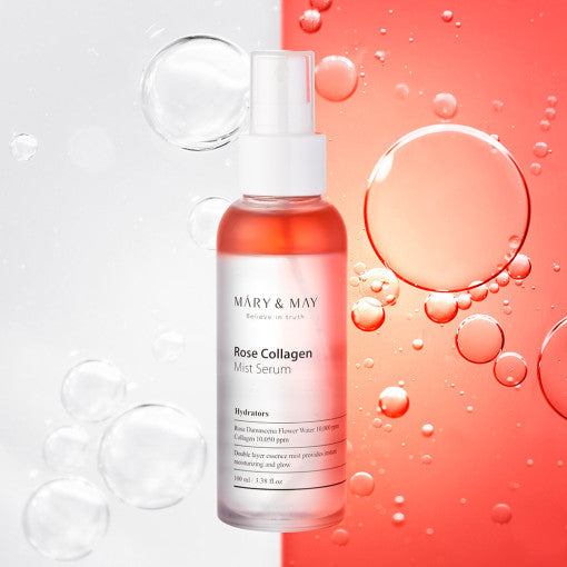 [MARY & MAY] Rose Collagen Mist Serum 100ml - LUUELA