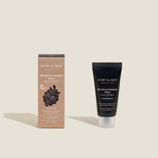 [MARY & MAY] Vegan Blackberry Complex Glow Wash off Pack 30g - LUUELA