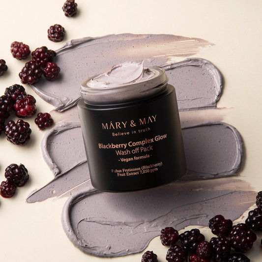 [MARY & MAY] Vegan Blackberry Complex Glow Washoff Pack 125g - LUUELA