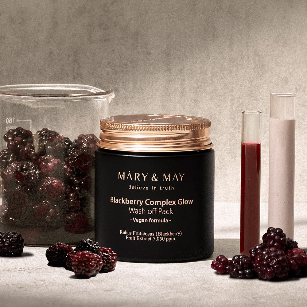 [MARY & MAY] Vegan Blackberry Complex Glow Washoff Pack 125g - LUUELA
