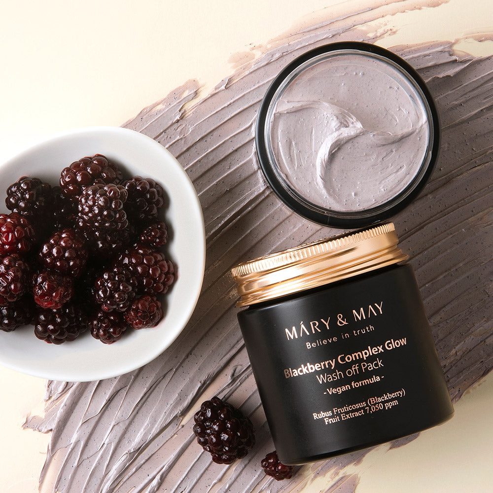[MARY & MAY] Vegan Blackberry Complex Glow Washoff Pack 125g - LUUELA